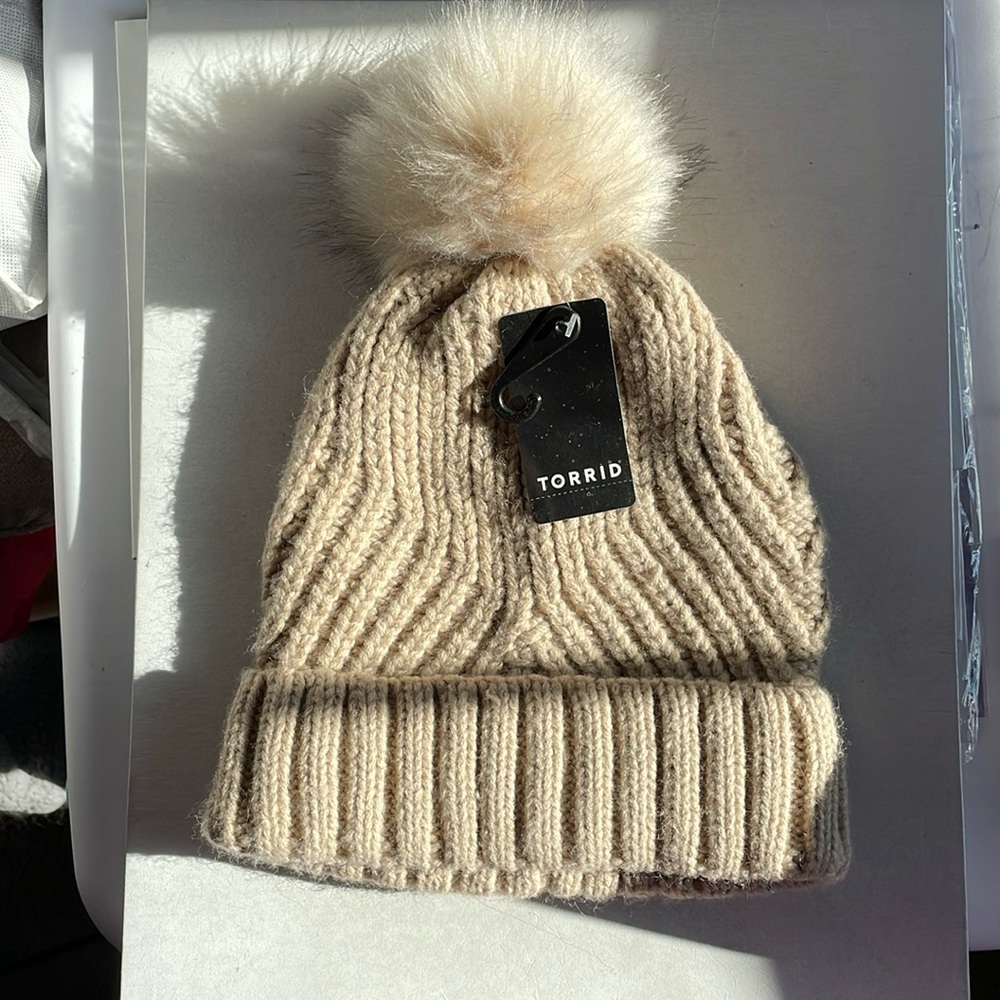 Torrid Knit hat with top Pom Pom